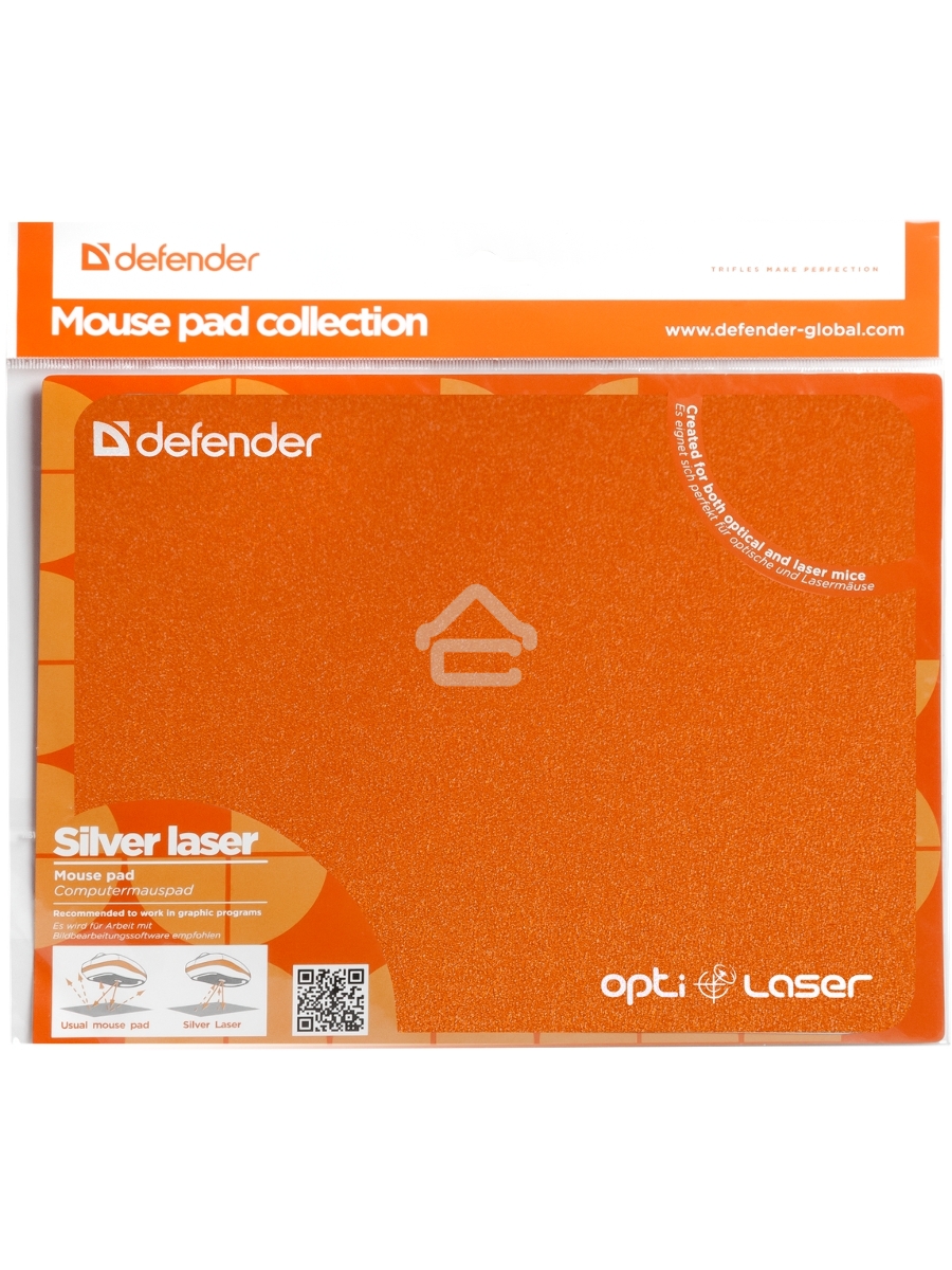 Коврик Defender Silver opti-laser (220х180х0.4) для оптических и лазерных мышей (ассорти)