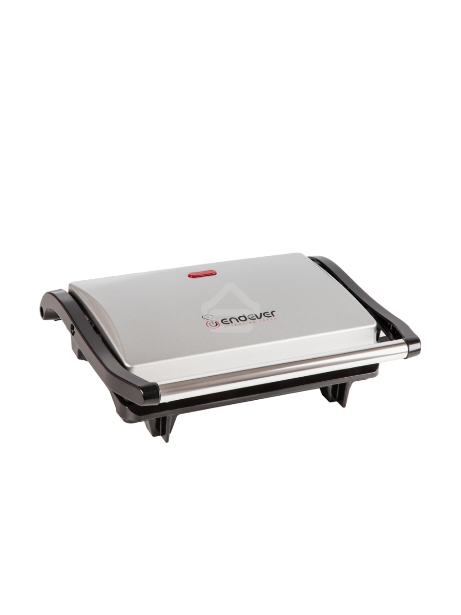 Электрогриль Endever Grillmaster 115, 1500 Вт, авто терморегулятор, антипригарное покрытие, индикатор нагрева, серебристый/черный