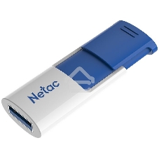 Флешка USB Netac U182 (NT03U182N-512G-30BL), 512Gb, USB 3.0, R/W 70/30, синий/белый