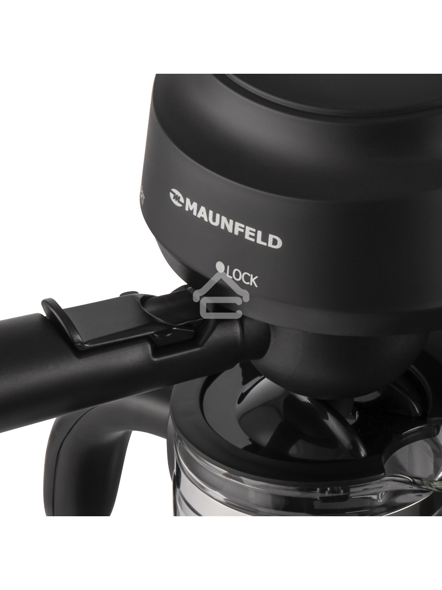 Кофемашина рожковая Maunfeld MF-733BK чёрный, исп. кофе - молотый, 0.24 л, 870 Вт, 4 бар.