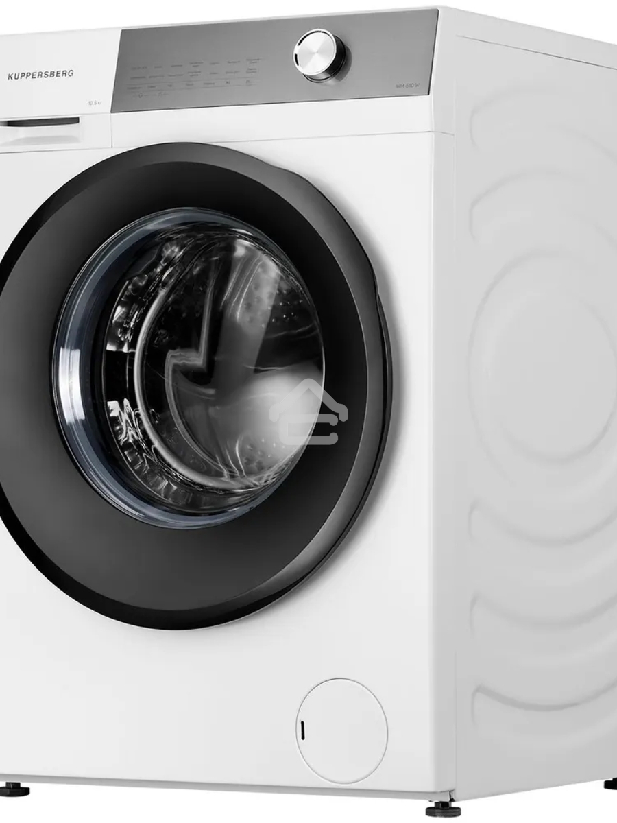 Стиральная машина Kuppersberg WM 610 W, High-Tech, загрузка 10.5 кг, 14 программ, 1400 об/мин. сенсорное/механическое управление, инверторный двигатель, функция пара, отложенный старт, самодиагностика, блокировка от детей, энергоэффективность А+++, цвет б