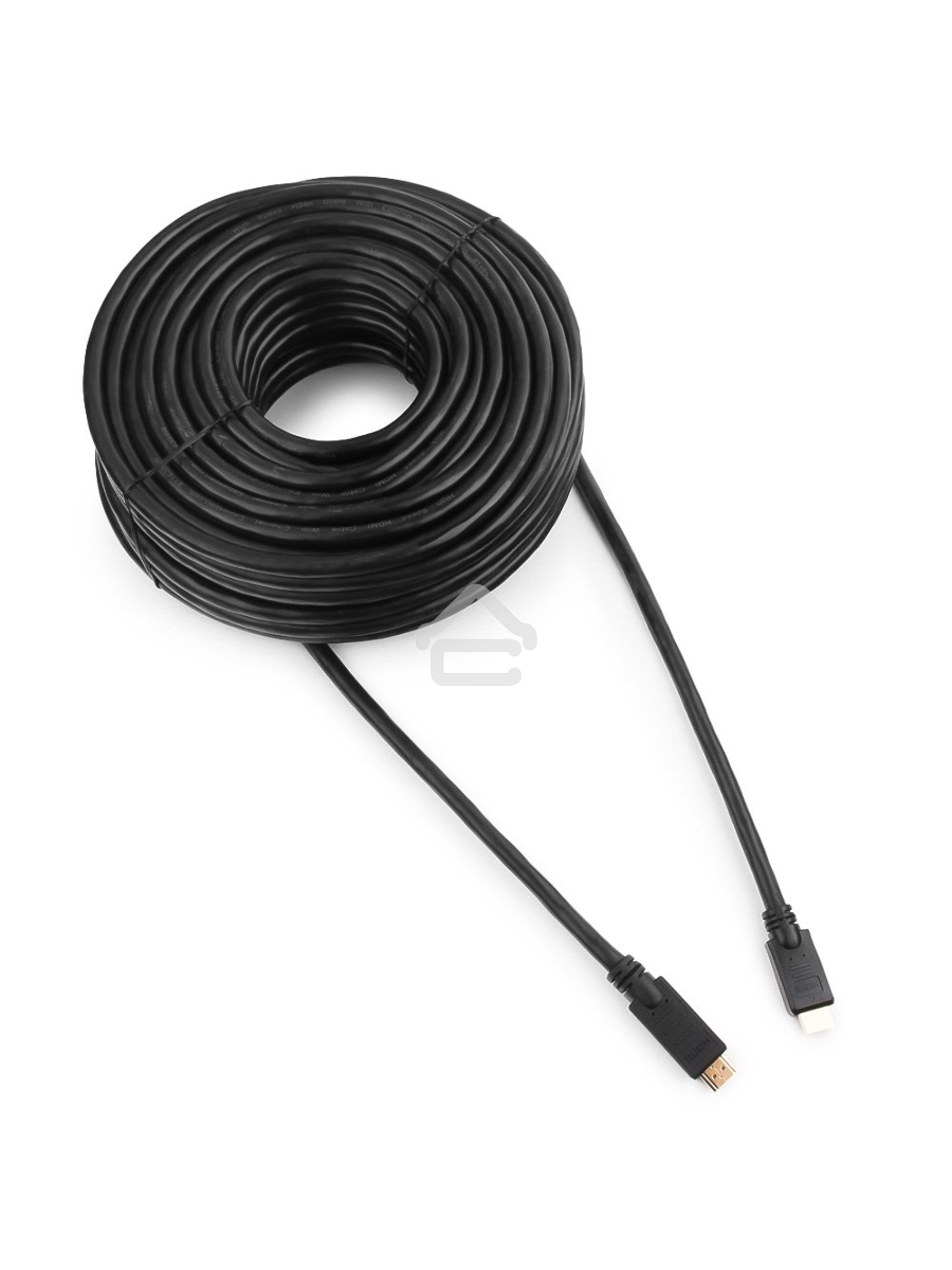 Кабель Cablexpert HDMI CC-HDMI4-30M, 19M/19M, v1.4, медь, позол.разъемы, экран, усилитель сигнала, 30м, черный, пакет