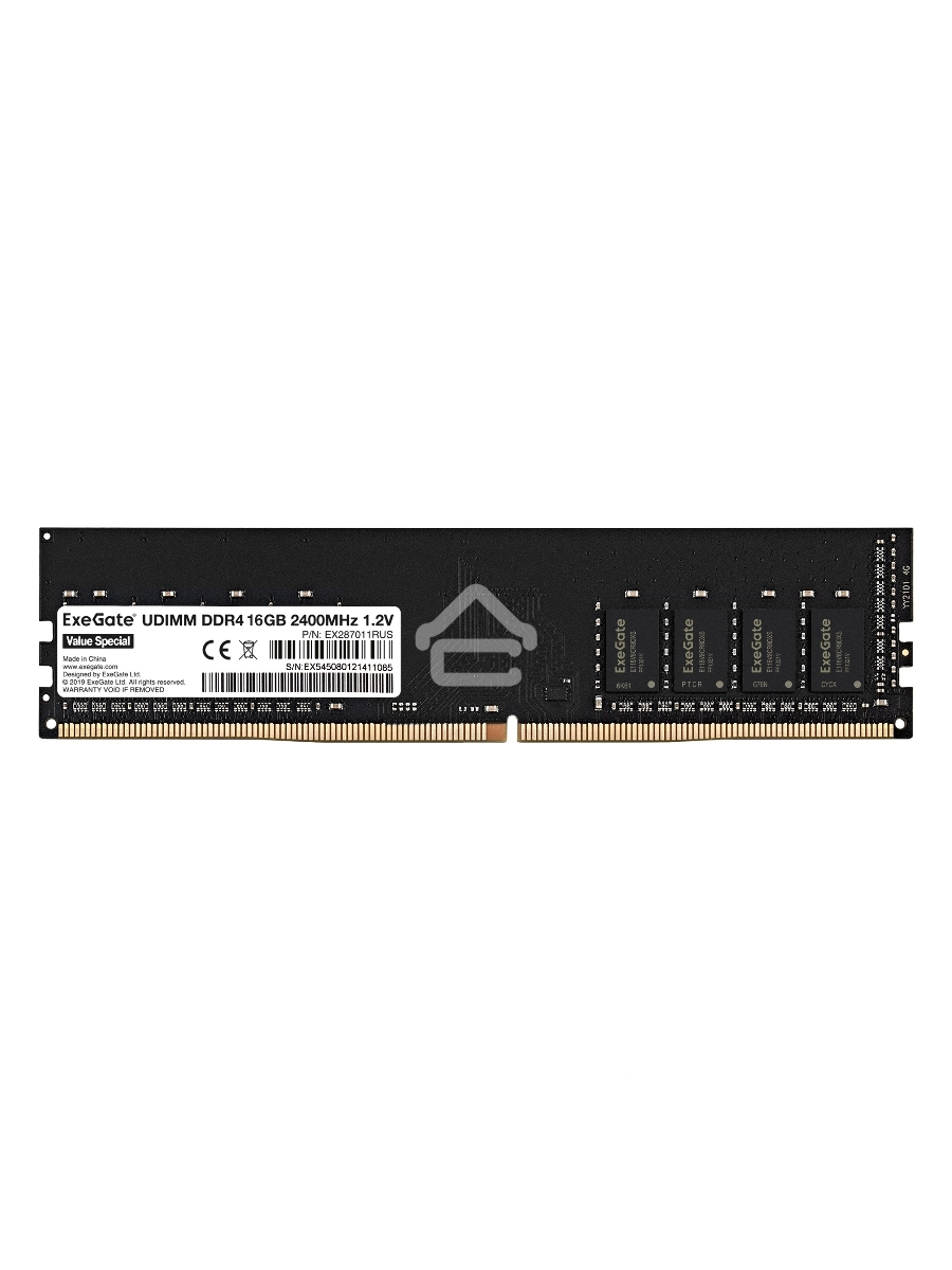 Оперативная память Exegate, DDR4, 16GB (1x16 GB), 2400 MHz, CL17, DIMM, OEM