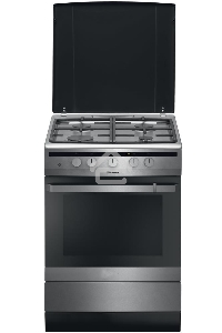 Плита газовая Hansa FCGX62020 серебристый, конфорок 4 шт, духовка 56 л, 60 см x 85 см x 60 см