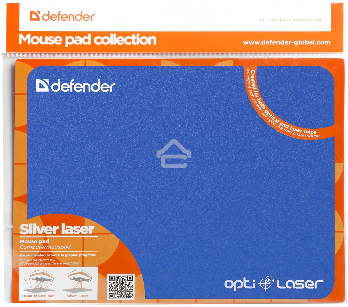 Коврик Defender Silver opti-laser (220х180х0.4) для оптических и лазерных мышей (ассорти)