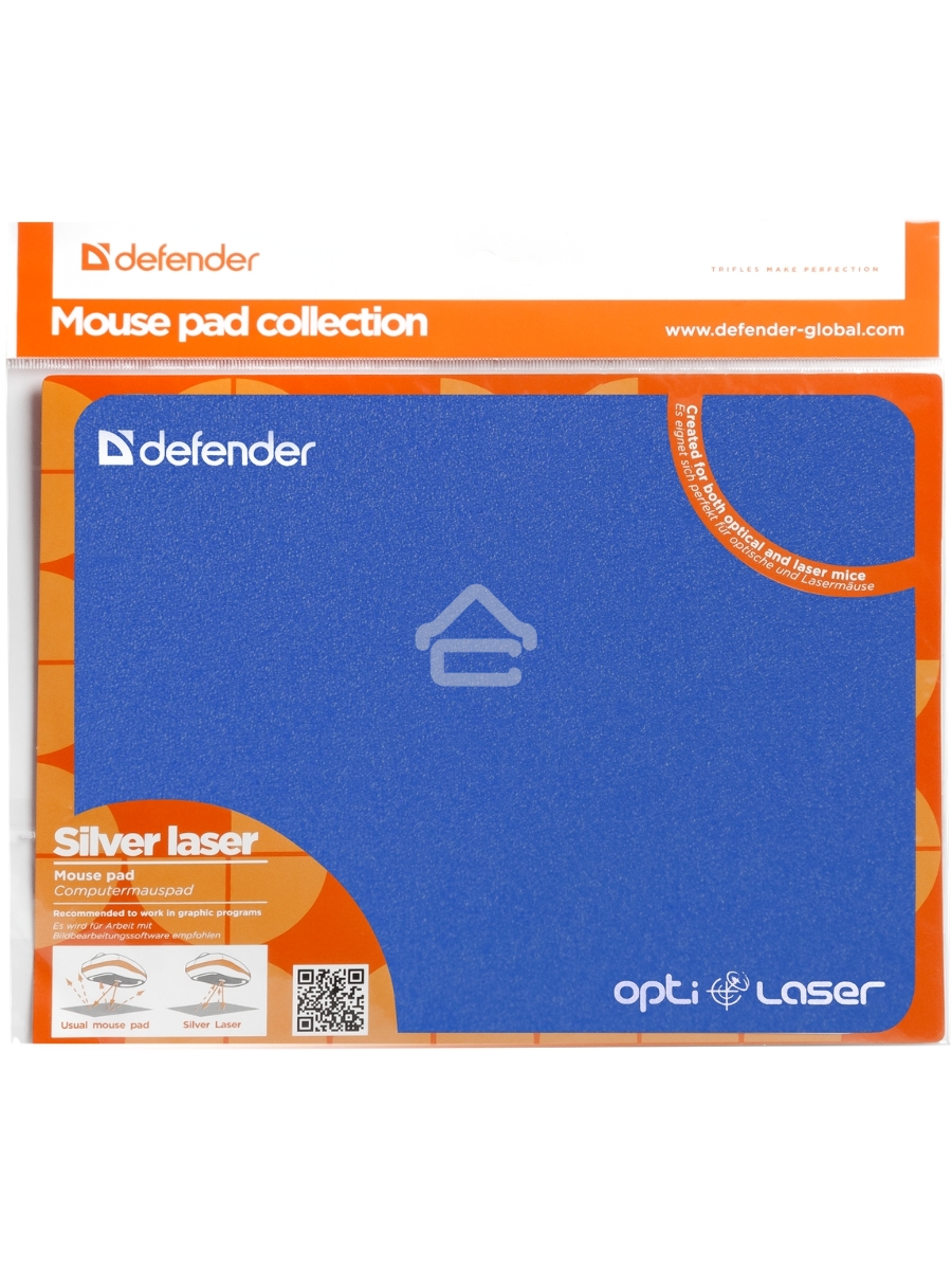 Коврик Defender Silver opti-laser (220х180х0.4) для оптических и лазерных мышей (ассорти)