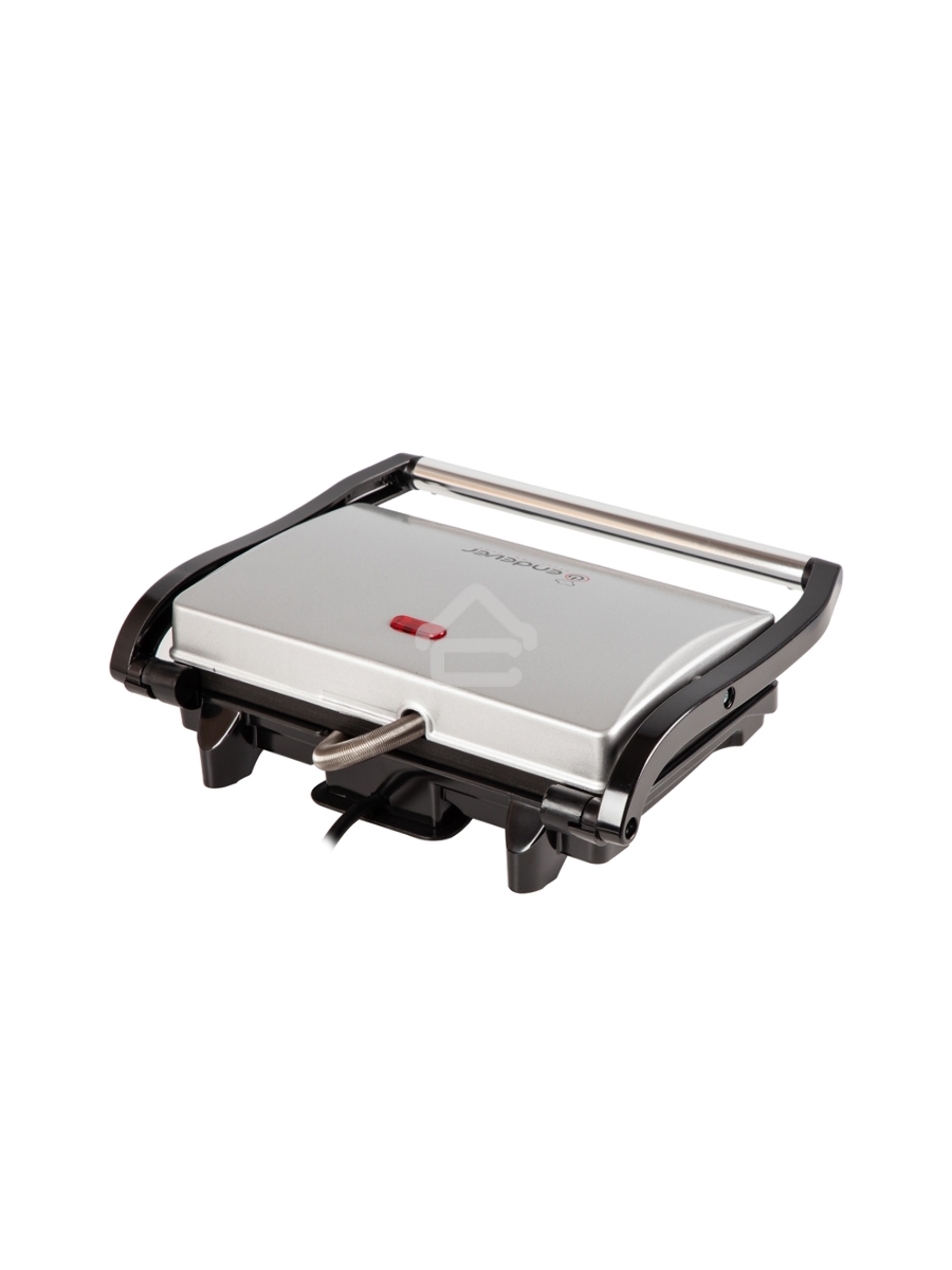 Электрогриль Endever Grillmaster 115, 1500 Вт, авто терморегулятор, антипригарное покрытие, индикатор нагрева, серебристый/черный