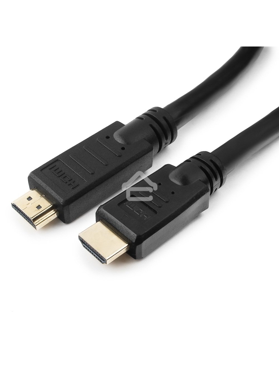Кабель Cablexpert HDMI CC-HDMI4-30M, 19M/19M, v1.4, медь, позол.разъемы, экран, усилитель сигнала, 30м, черный, пакет