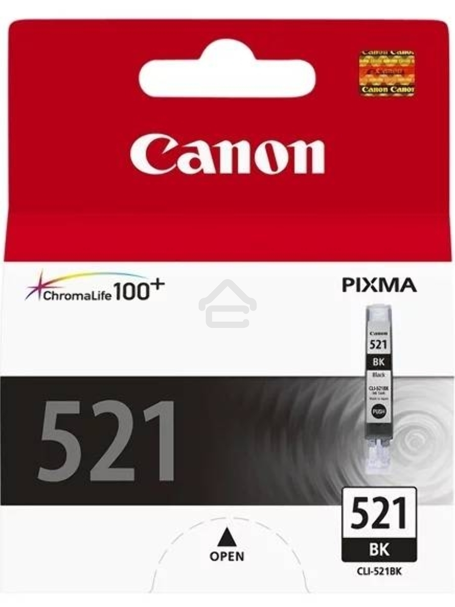 Картридж струйный CLI-521Bk (2933B004) черный (9 мл.) для Canon Pixma iP3600, 4600, MP540 ,MP620, MP630, MP980