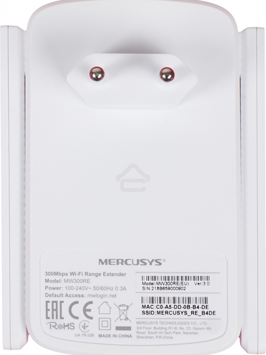 Усилитель Mercusys MW300RE 300Mbps Wi-Fi Range Extender