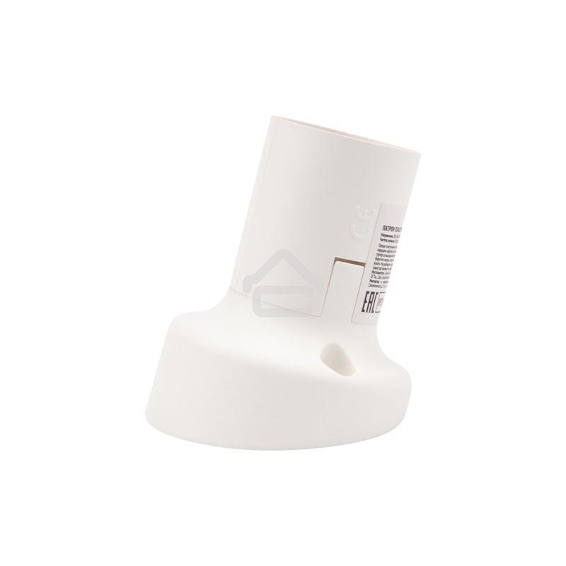 Патрон пластиковый Rexant настенный Е27 наклонный, белый c этикеткой