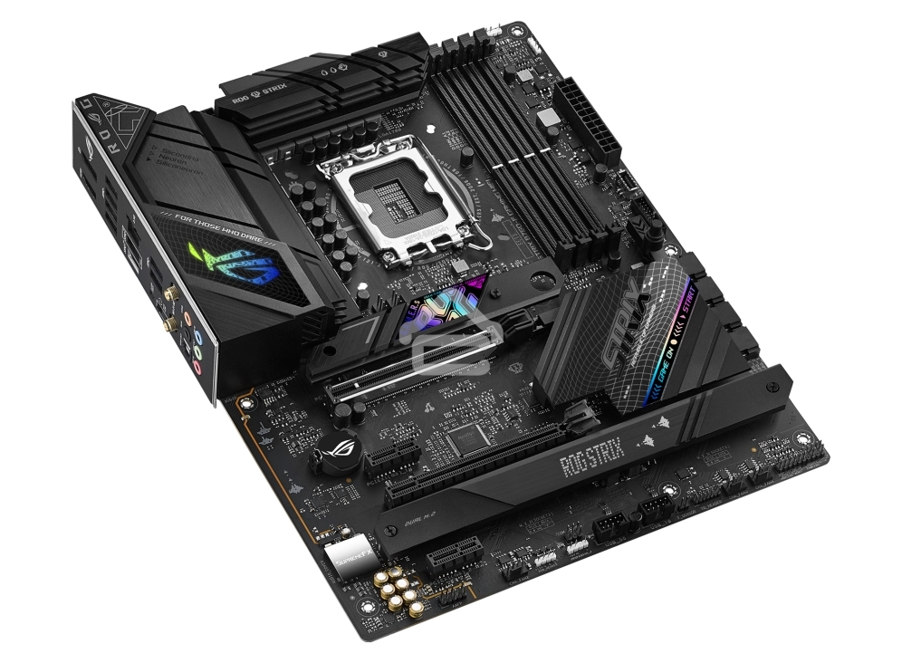 Материнская плата ASUS ROG STRIX B760-F GAMING WIFI, LGA 1700, Intel B760, 4xDDR5, 4xSATA, 3xM.2, 1xPCI-E 5.0 x16, 1xPCI-E 3.0 x4, 1xHDMI, 1xDP, 1x 2.5Gb LAN, 1xUSB-A 3.2 Gen 2, 6xUSB-A 3.2 Gen 1, 1xUSB-C 3.2 Gen 2x2, 5x3.5 мм, 7.1, Standard-ATX