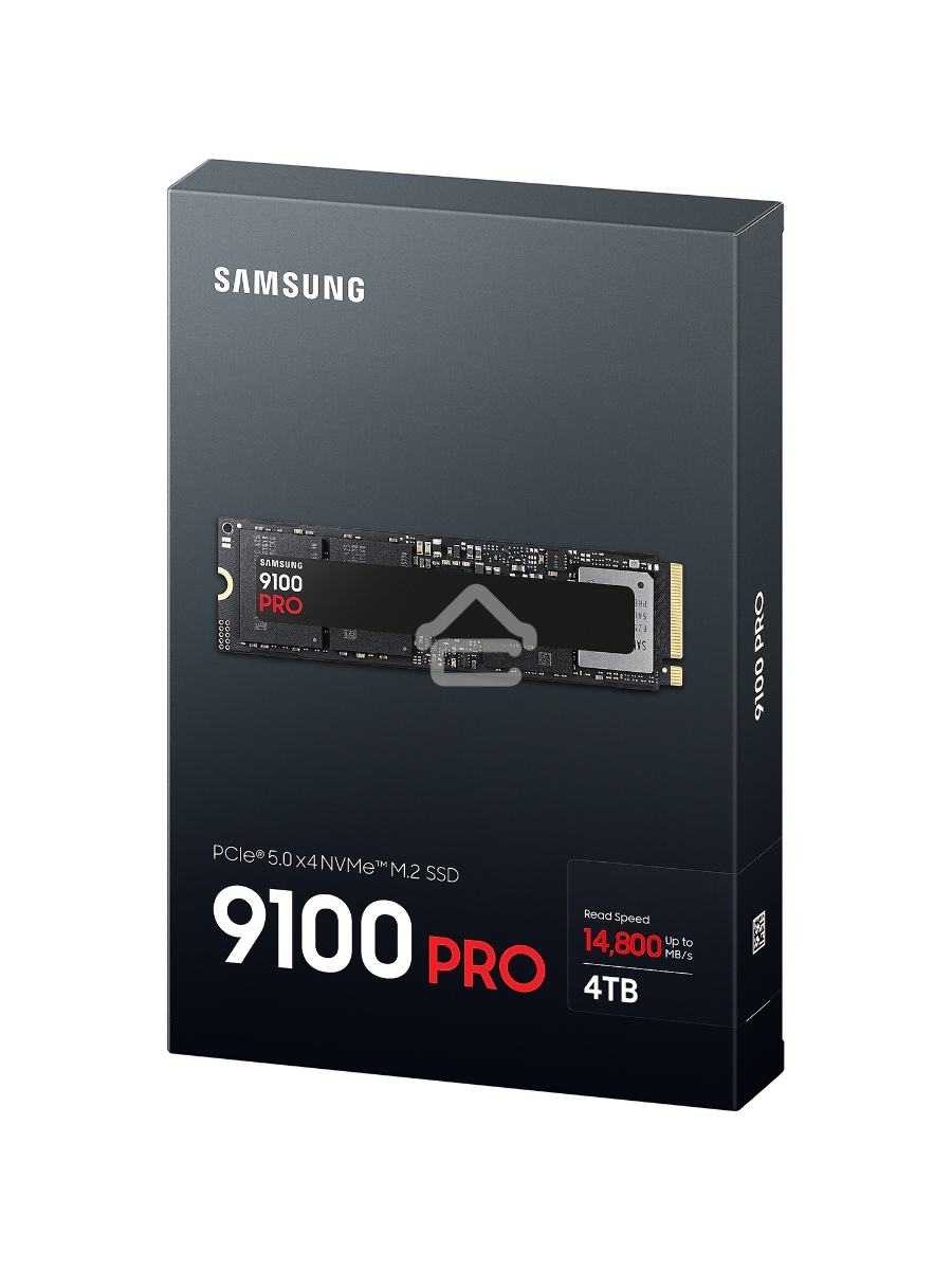 Твердотельный диск 4TB Samsung 9100 PRO, M.2, PCI-E 5.0 x4, TLC 3D NAND [R/W - 14800/13400 MB/s]