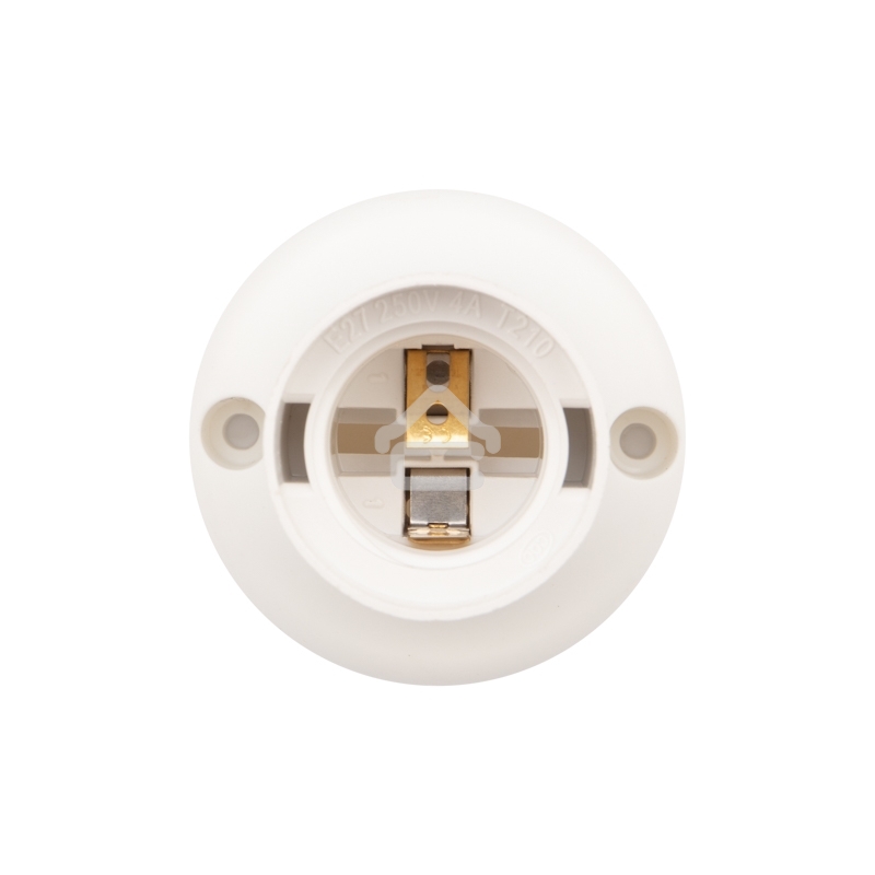 Патрон пластиковый Rexant настенный Е27 наклонный, белый c этикеткой