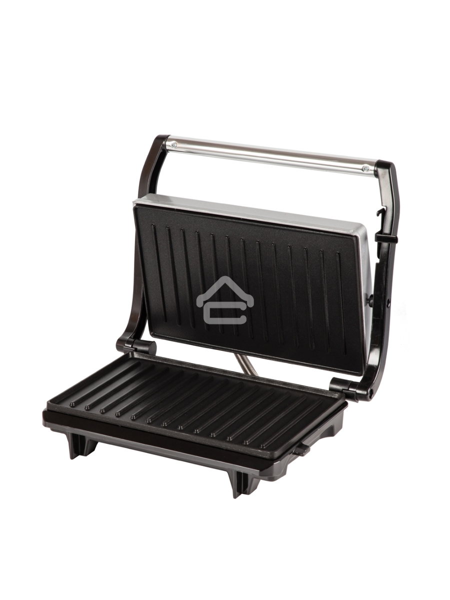 Электрогриль Endever Grillmaster 115, 1500 Вт, авто терморегулятор, антипригарное покрытие, индикатор нагрева, серебристый/черный