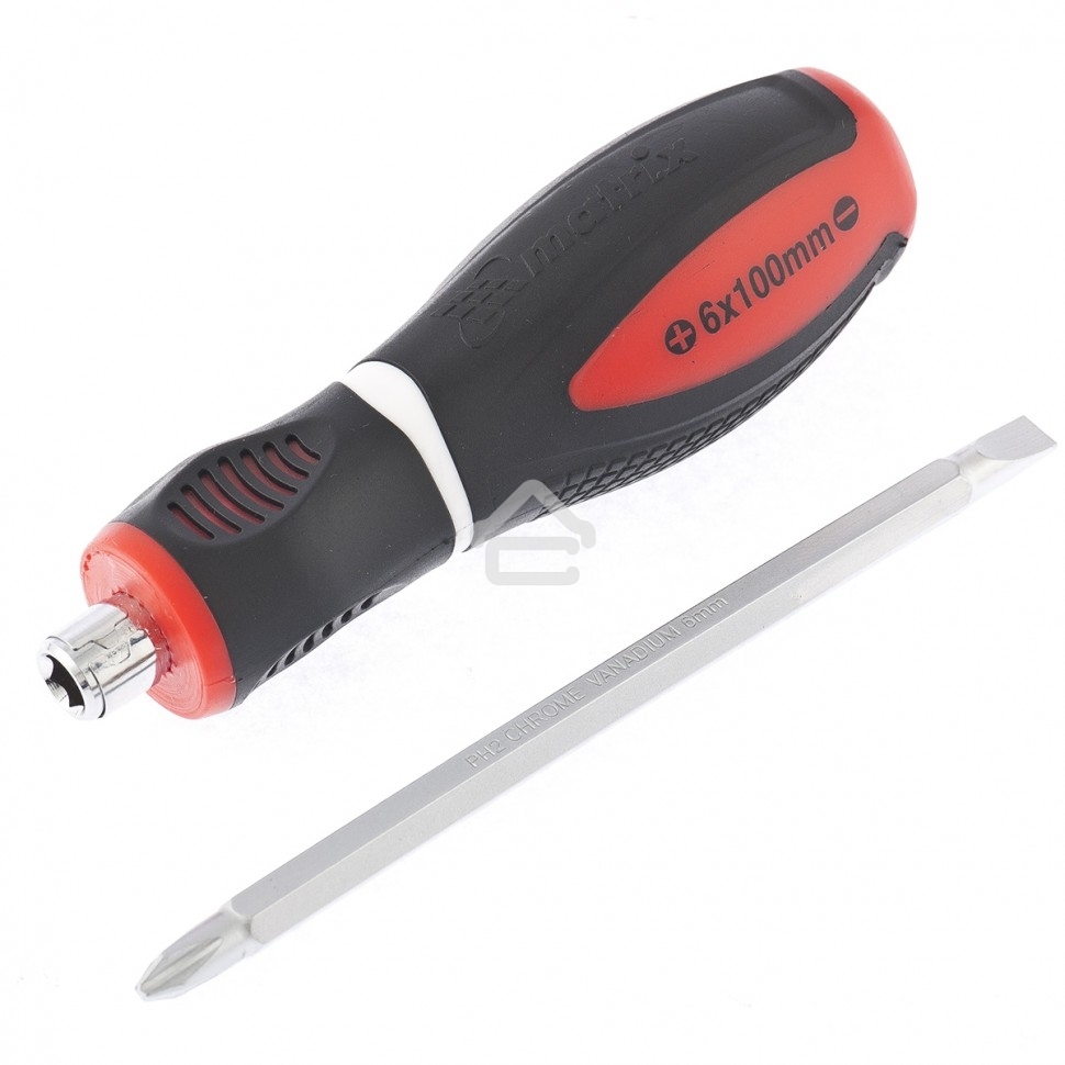 Отвертка комбинированная Matrix, SL6,0 / Ph2, CrV, двухкомп. рукоятка MASTER 11580