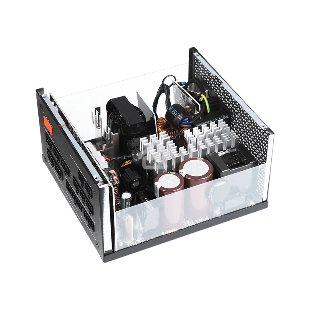 Блок питания PCCooler P5-YS1000-G1F, 1000Вт, 80 PLUS Gold, 135мм, модульный, черный