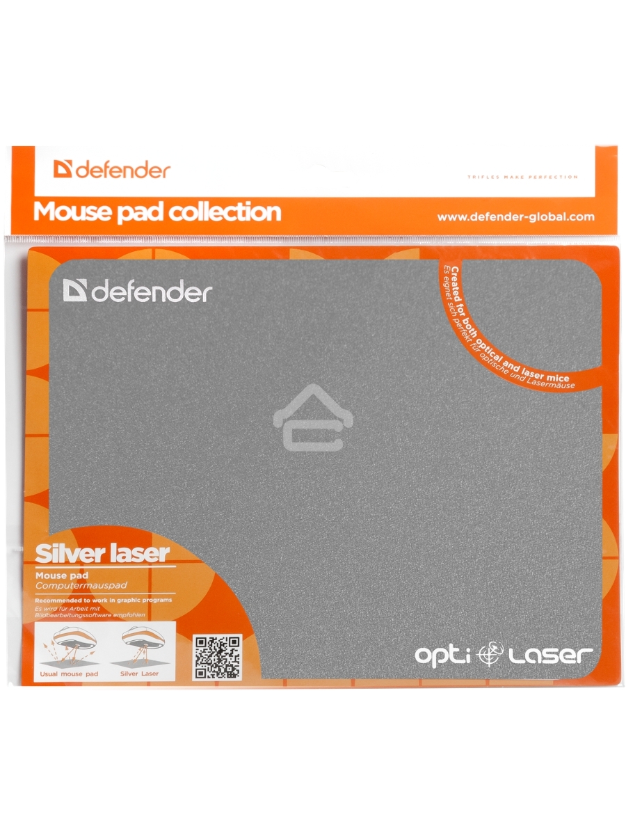 Коврик Defender Silver opti-laser (220х180х0.4) для оптических и лазерных мышей (ассорти)