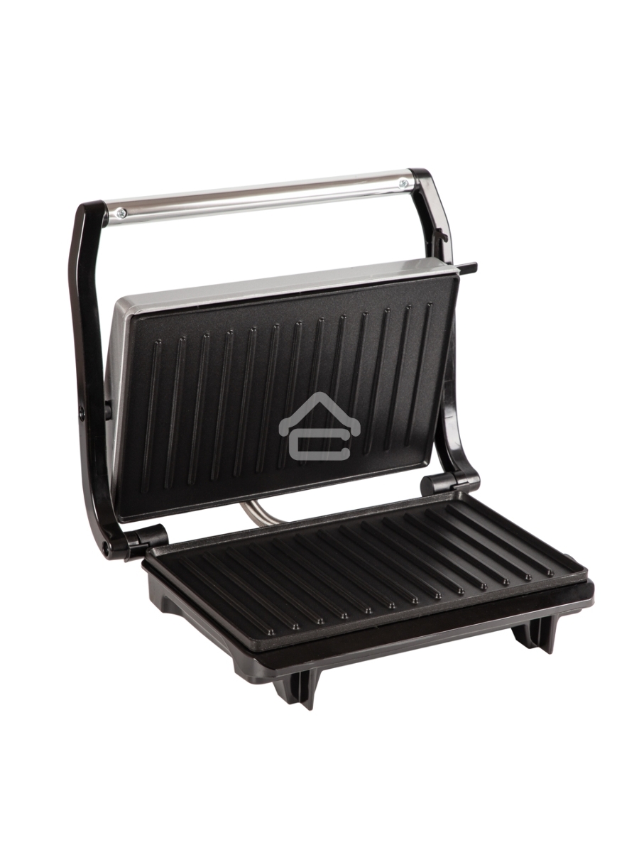 Электрогриль Endever Grillmaster 115, 1500 Вт, авто терморегулятор, антипригарное покрытие, индикатор нагрева, серебристый/черный