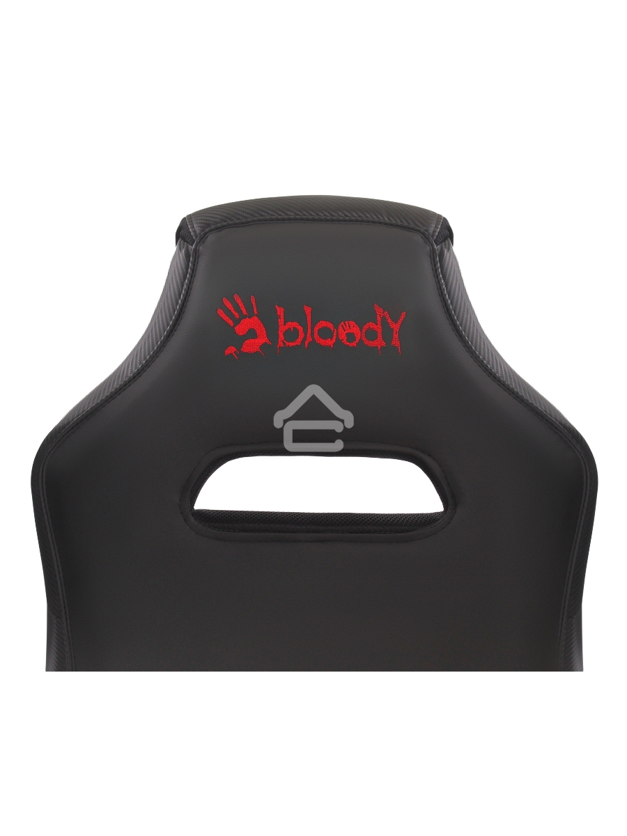 Кресло игровое A4Tech Bloody GC-200, черный, эко.кожа, крестовина пластик