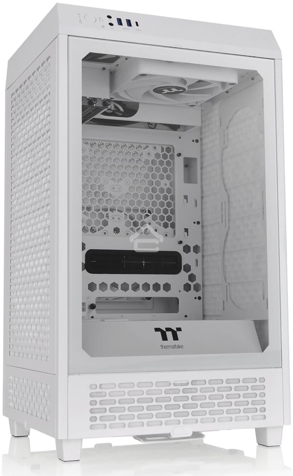 Компьютерный корпус Thermaltake The Tower 200 белый без БП miniITX 11x120мм 5x140мм 2xUSB 3.0 1xUSB3.1 audio bott PSU