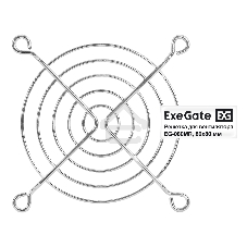Решетка для вентилятора 80x80 ExeGate EG-080MR (80x80 мм, металлическая, круглая, никель)