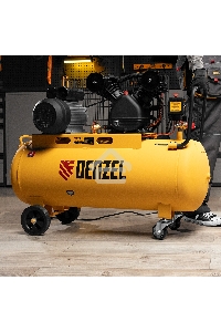 Компрессор воздушный рем. привод BCV2200/100, 2,2 кВт, 100 литров, 370 л/мин Denzel