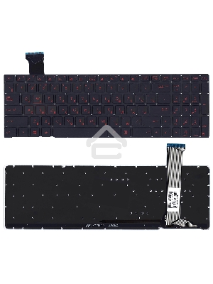 Клавиатура для ноутбука Asus ROG GL552VW черная с красной подсветкой