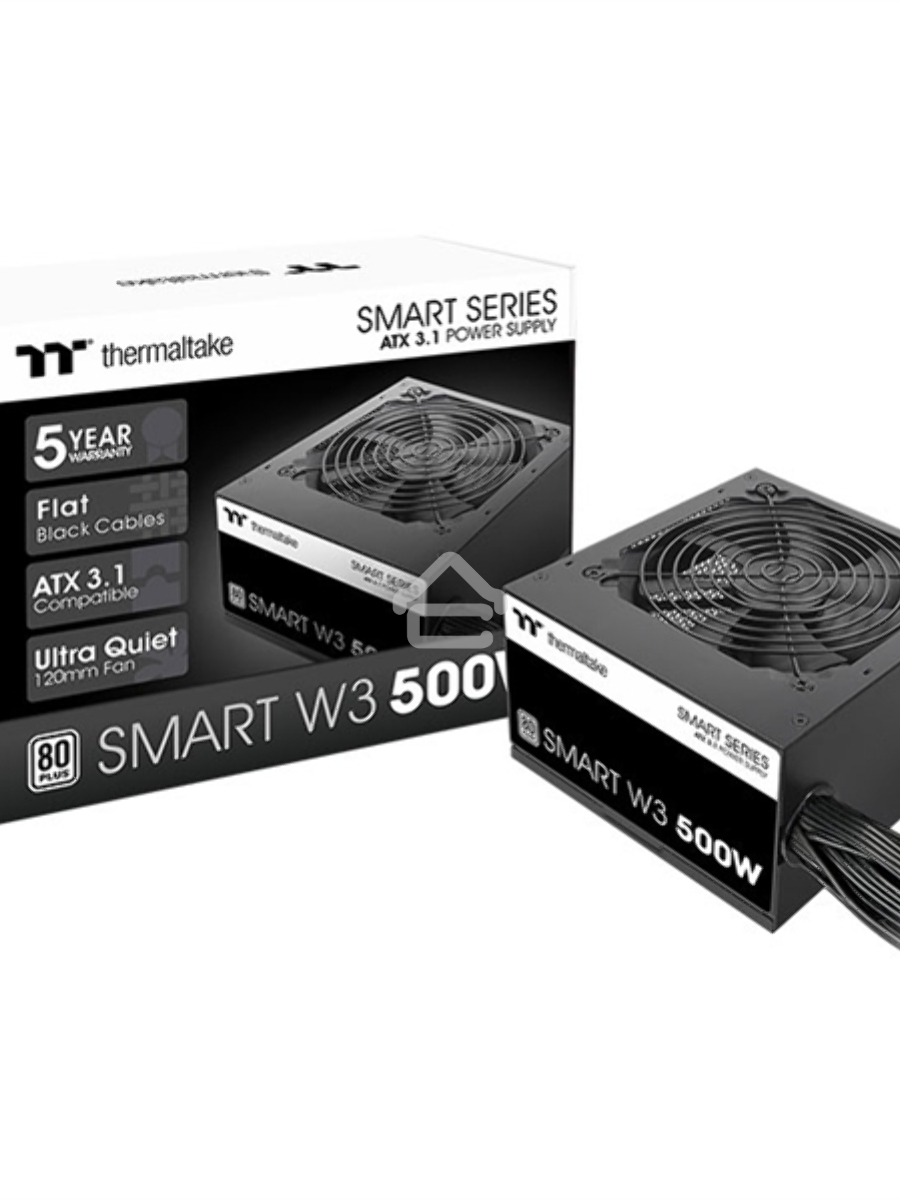 Блок питания Thermaltake Smart RGB 500W (PS-SPW-0500NNFAWE-1), 500Вт, 80 PLUS, 120мм, черный
