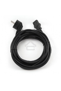 Кабель питания Cablexpert PC-186-1-10M, 10м, Schuko- C13, 3x1кв.мм, черный, с заземлением, пакет