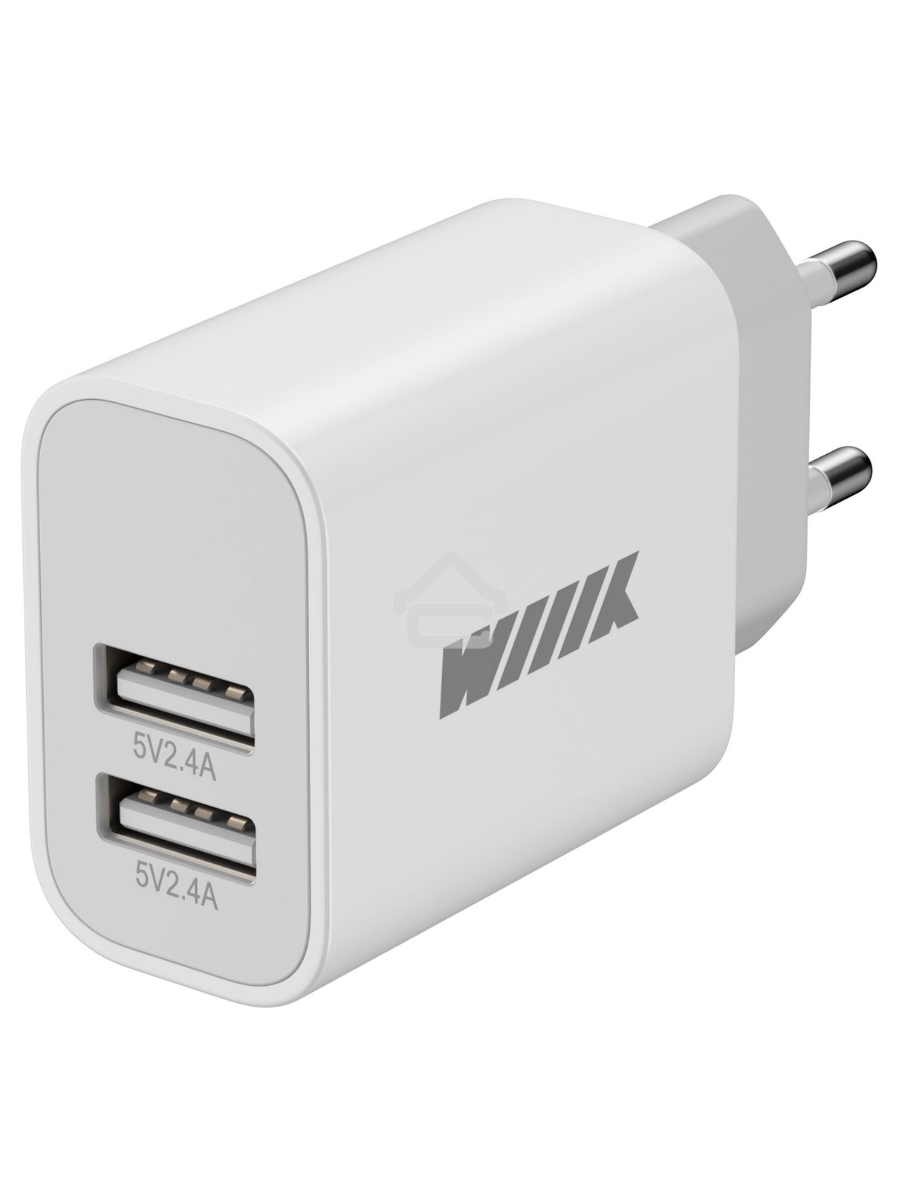 Сетевое зар./устр. Wiiix UNN-1-2-04-W 2A+2A белый