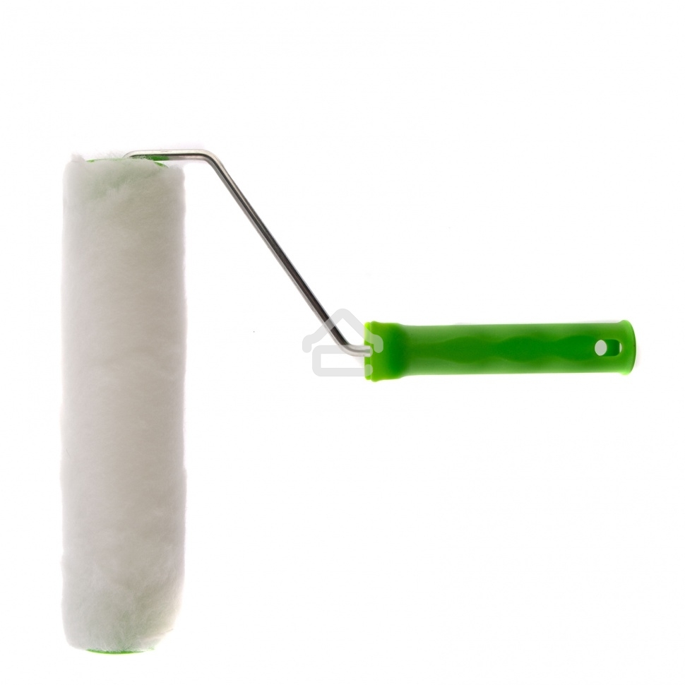 Валик ИСКУССТВЕННЫЙ МЕХ с ручкой, 250 мм,ворс 15 мм, D 48 мм, D руч. - 6 мм, полиэстер Сибртех