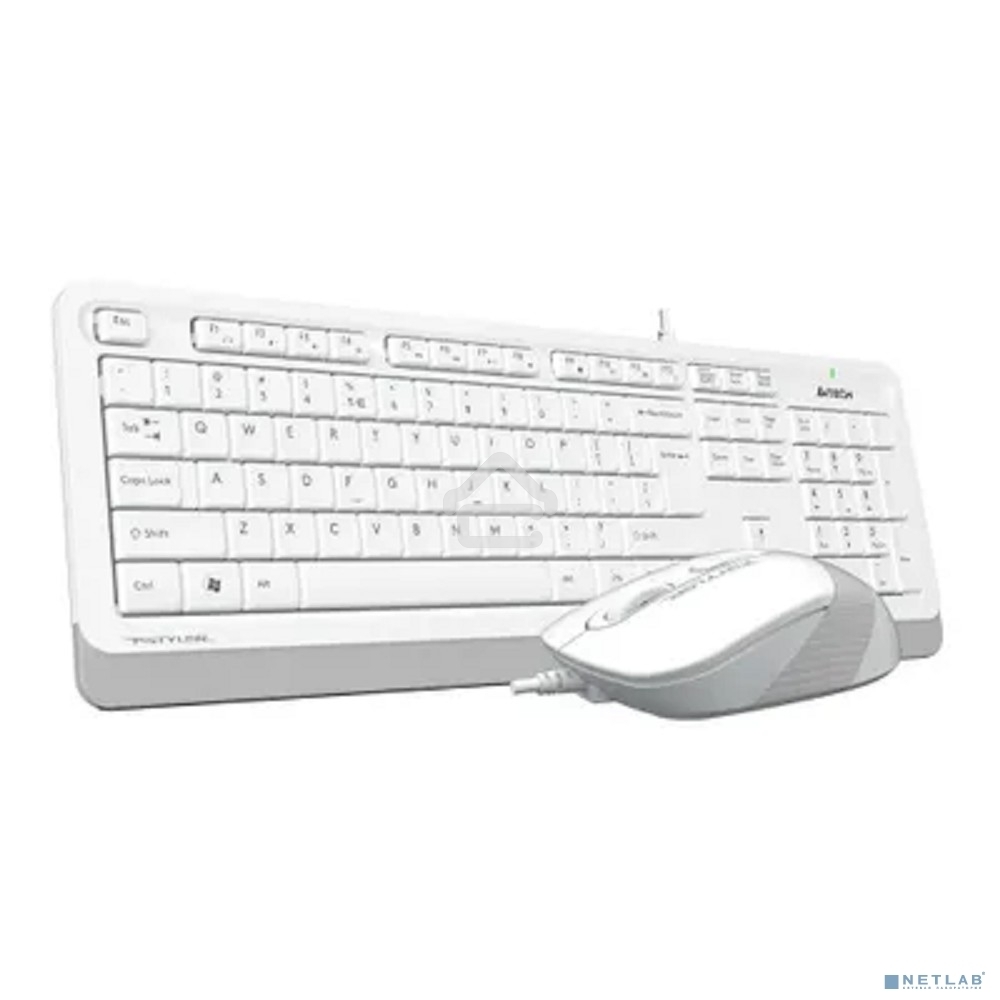 Клавиатура + мышь A4Tech Fstyler F1010 клав:белый/серый мышь:белый/серый USB Multimedia