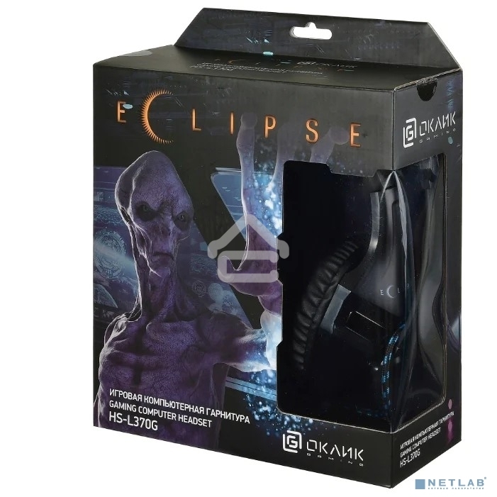 Наушники с микрофоном Oklick HS-L370G ECLIPSE черный 1.9м мониторы оголовье