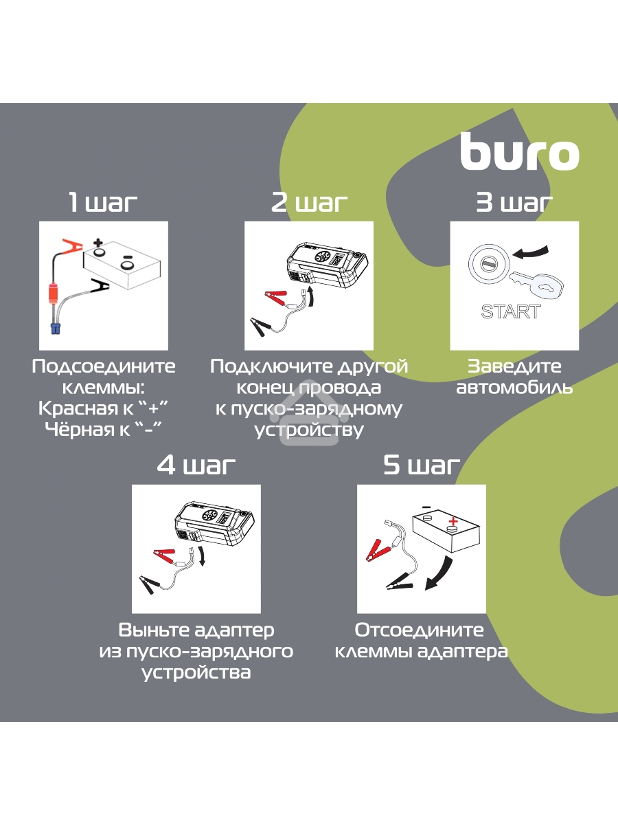 Пуско-зарядное устройство Buro SJ-K80