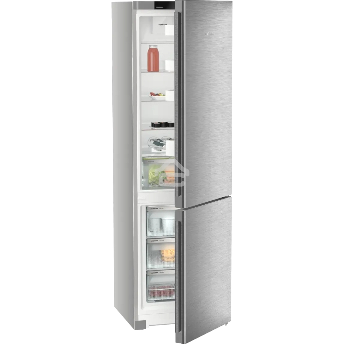 Холодильники Liebherr Pure CNsdc 5703-22 001 серебристый SmartSteel двухкамерный 266/94л морозилка снизу