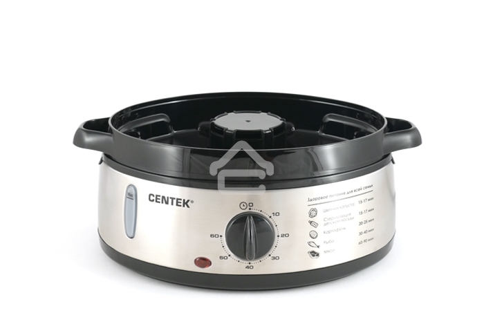 Пароварка Centek CT-1457 три корзины механическое управление мощность 800 Вт звуковой сигнал окончания работы чаша для риса в комплекте