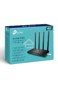 Роутер беспроводной TP-Link Archer C6U AC1200 10/100/1000BASE-TX/4G ready черный
