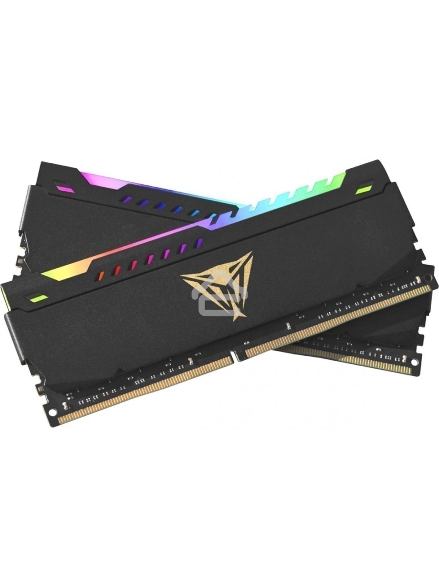 Оперативная память Patriot Viper Steel, DDR4, 32GB (2x16GB), 3200MHz, CL18, DIMM, с радиатором, RGB, черный