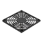 Решетка для вентилятора 80x80 ExeGate EG-080PSB (80x80 мм, пластиковая, квадратная, черная)