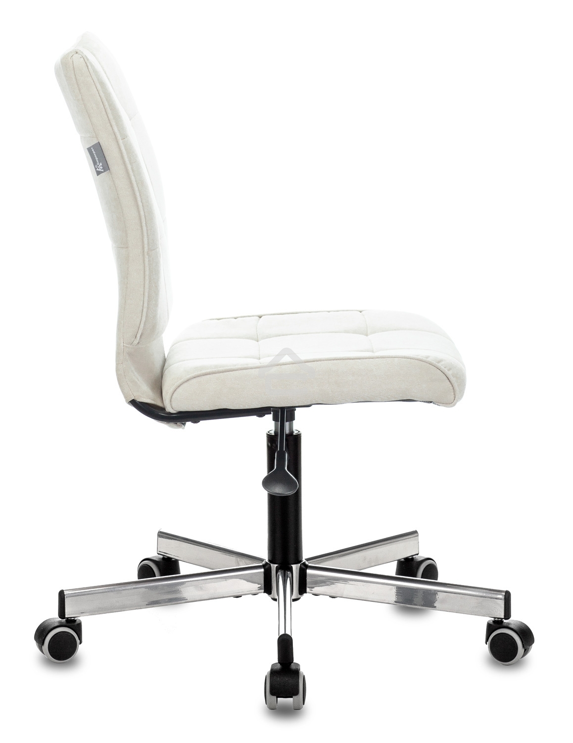 Кресло компьютерное Бюрократ CH-330M/VELV20 без подлокотников, молочный, крестовина металл