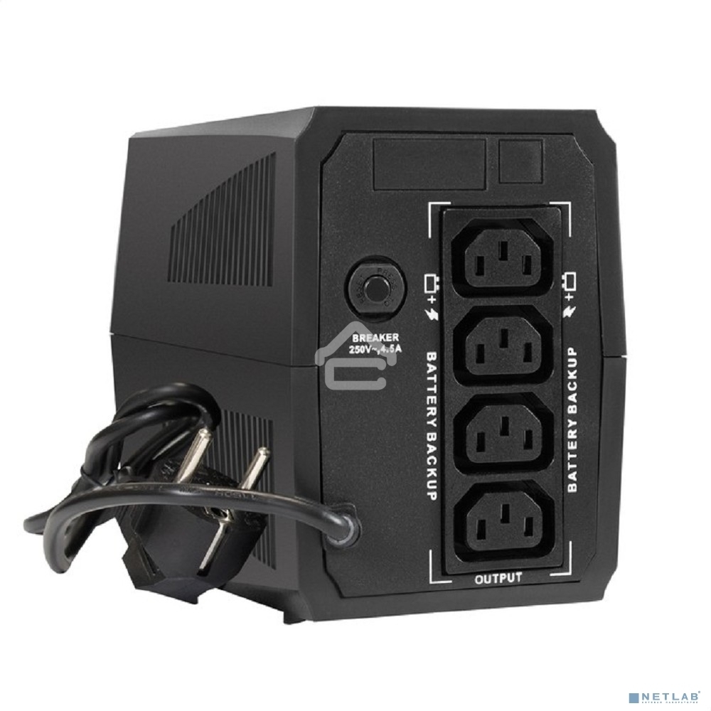Источник бесперебойного питания ExeGate SpecialPro UNB-500.LED.AVR.4C13 <500VA/300W, LED, AVR, 4*C13, Black>
