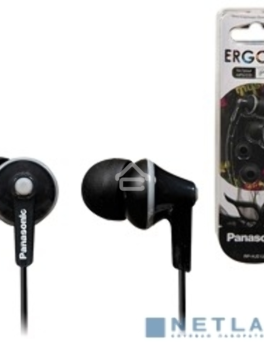 Наушники вкладыши Panasonic RP-HJE125E-K 1.1м черный проводные (в ушной раковине)