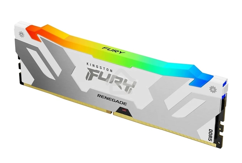 Оперативная память Kingston Fury Renegade, DDR5, 16GB (1x16GB), 7600MHz, CL38, DIMM, радиатор, RGB, белый