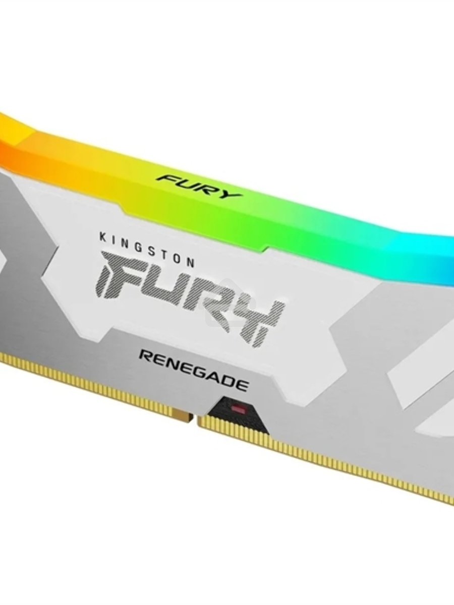 Оперативная память Kingston Fury Renegade, DDR5, 16GB (1x16GB), 7600MHz, CL38, DIMM, радиатор, RGB, белый