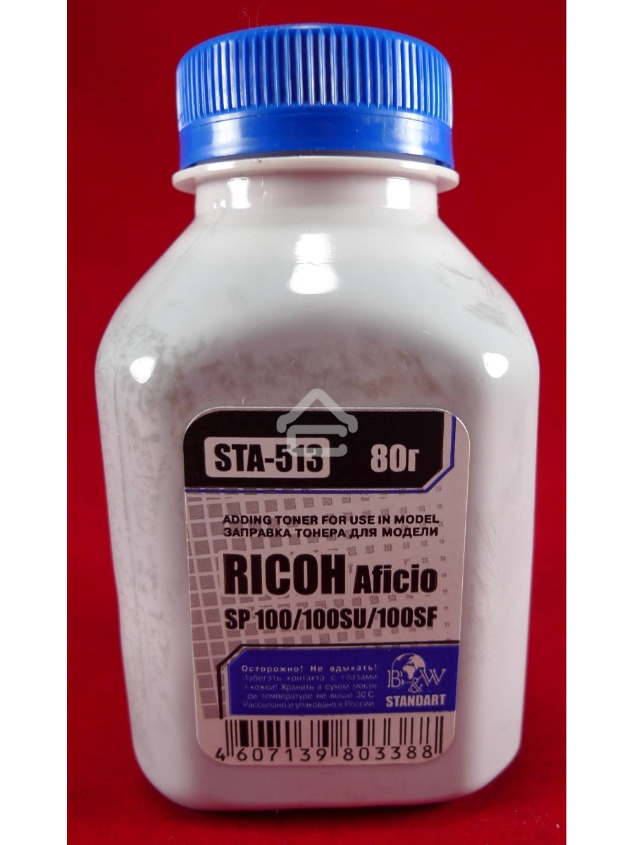 Тонер для Ricoh Aficio SP 100/200/202/203 (фл,80г) B&W Standart фас России