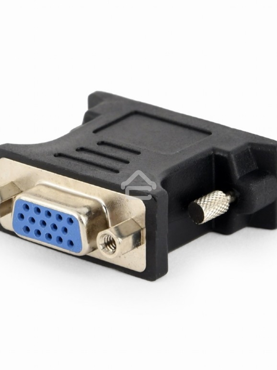Переходник DVI-VGA Cablexpert A-DVI-VGA-BK, 29M/15F, черный, пакет
