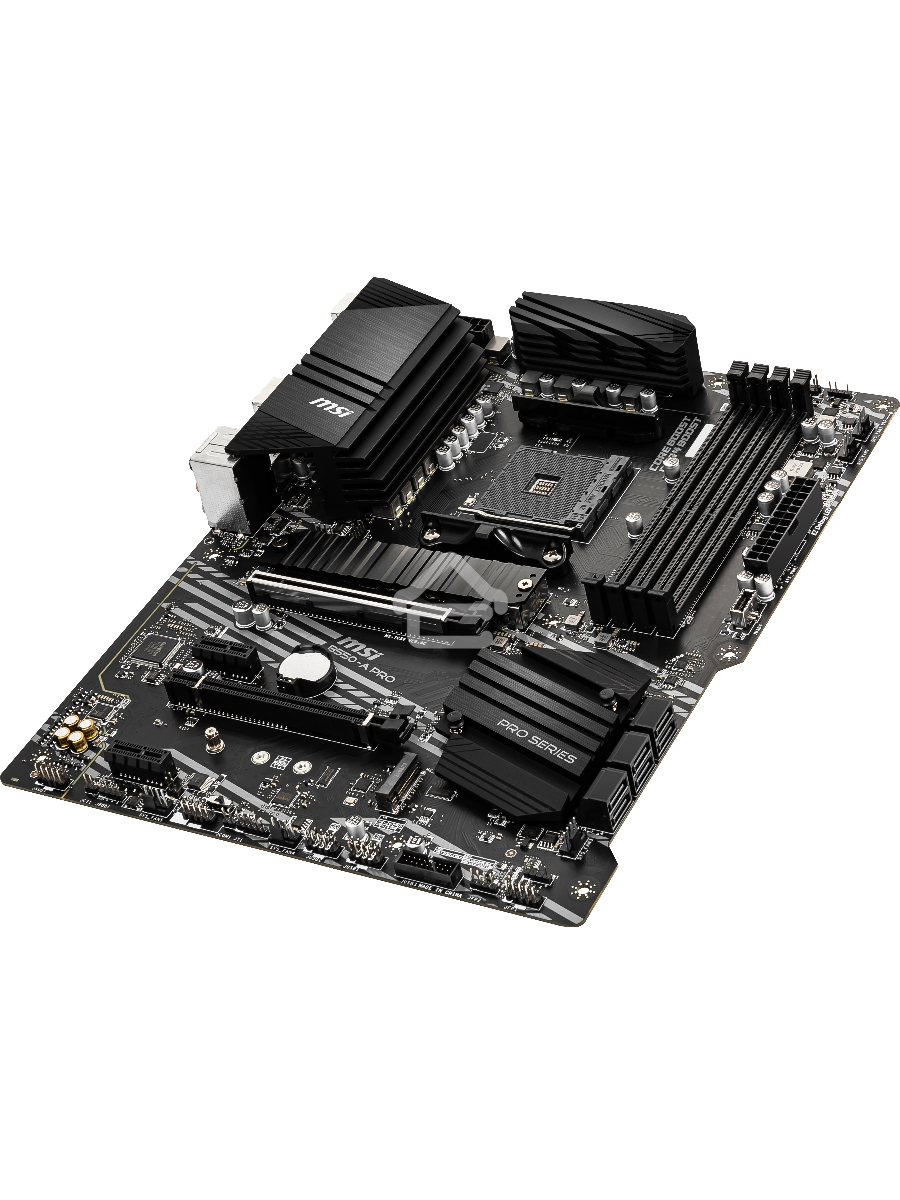 Материнская плата MSI B550-A PRO, AM4, AMD B550, 4xDDR4, 6xSATA, 2xM.2, 1xPCI-E 4.0 x16, 1xPCI-E 3.0 x16, 2xPCI-E x1, 1xHDMI, 1xDP, 1x 1Gb LAN, 4xUSB-A 2.0, 2xUSB-A 3.2 Gen 1, 1xUSB-A 3.2 Gen 2, 1xUSB-C 3.2 Gen 2, 6x3.5 мм, 7.1, ATX