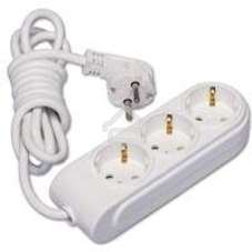 Удлинитель 3х3м с заземл. 16А защ. шторки Makel N3210043