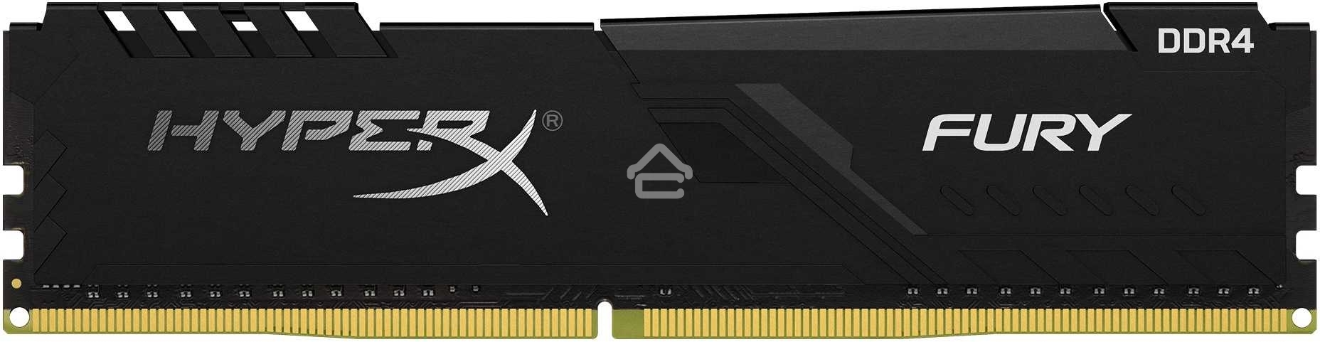 Оперативная память Kingston Fury Beast, DDR4, 16GB (1x16GB), 3200MHz, CL16, DIMM, с радиатором, черный